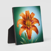 Lebendige Orangefarbene Lilienblüte Fotoplatte (Vorderseite)