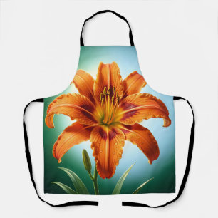 Lebendige Orangefarbene Lilienblüte Schürze