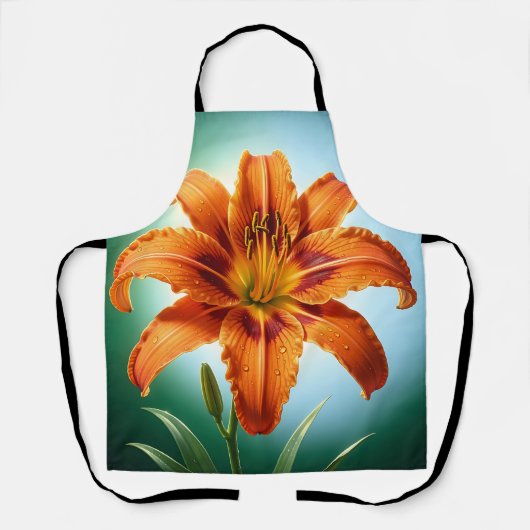 Lebendige Orangefarbene Lilienblüte Schürze (Vorderseite)