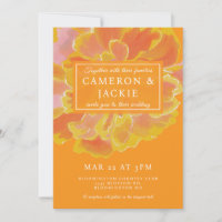 Lebendige Orangefarbene Ringelblumen-Hochzeitseinl