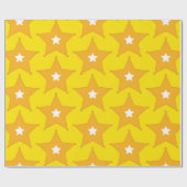 Lebendige orangefarbene Sheriff-Abzeichen auf leuc Geschenkpapier (Flach)