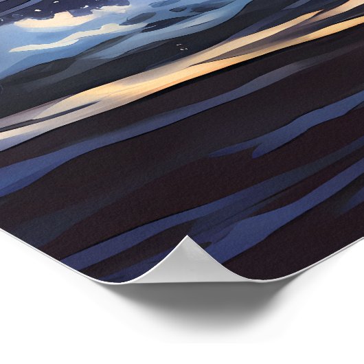 Lebendige Ozeanwelle | Poster (Ecke)