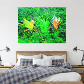 Lebendige Palmwedel Leinwanddruck (Insitu (Schlafzimmer))