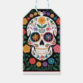 Lebendige Papel Picado Skull Geschenkanhänger (Vorderseite)
