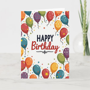 Lebendige Party-Balloons-Karte Karte