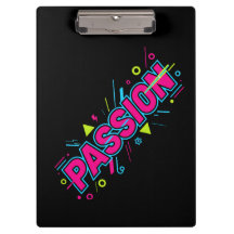 Lebendige Passion-Typografie - Retro-90er-Pop-Art-