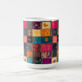 Lebendige Patchworkdecke mit klassischen Blumenmus Kaffeetasse (Mittel)
