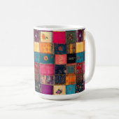 Lebendige Patchworkdecke mit klassischen Blumenmus Kaffeetasse (VorderseiteRechts)