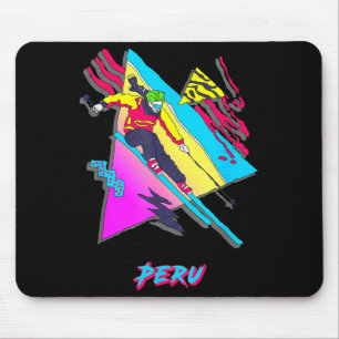 Lebendige peruanische Ski-Abenteuer-Grafik Peru Sk Mousepad