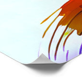 Lebendige Pfauenfeder-Schönheit Verschmelzung Poster (Ecke)