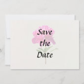 Lebendige Pfingstrose Save The Date (Rückseite)