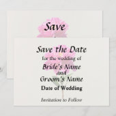 Lebendige Pfingstrose Save The Date (Vorne/Hinten)