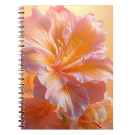 Lebendige Pfingstrosen-Hibiskus-Blume Notizblock