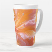 Lebendige Pfirsich-Hibiskus-Blume Milchtasse (Rechte Ecke)