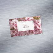 Lebendige Pink Cherry Blossom Bokeh Magnetische Visitenkarte (Beispiel)