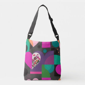 Lebendige pinke botanische Mode-Tasche Tragetaschen Mit Langen Trägern