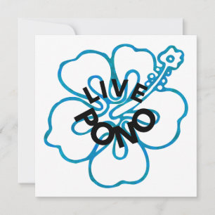 Lebendige Pono Hawaiianische Hibiskus-Blume Aloha- Karte