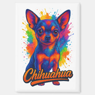 Lebendige Pop-Art-Chihuahua-Illustration Magnet