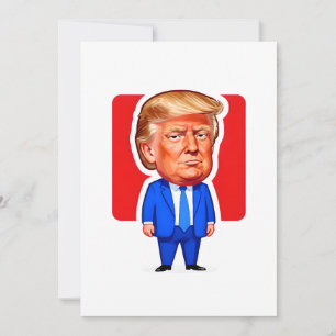Lebendige Pop-Art Trump-Karrikatur Einladung