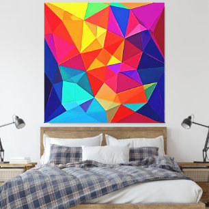 Lebendige prismatische Chaos-Energie-Kunst Leinwanddruck