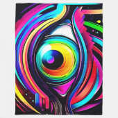Lebendige psychedelische Augen-Kunst Fleecedecke (Vorderseite)