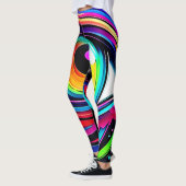 Lebendige psychedelische Augen-Kunst Leggings (Links)