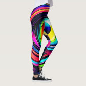 Lebendige psychedelische Augen-Kunst Leggings (Rechts)