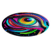 Lebendige psychedelische Augen-Kunst Schneidebrett (Ecke)