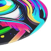 Lebendige psychedelische Augen-Kunst Schneidebrett (Ecke)