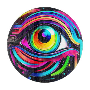 Lebendige psychedelische Augen-Kunst Schneidebrett