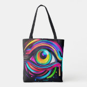 Lebendige psychedelische Augen-Kunst Tasche (Rückseite)