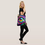 Lebendige psychedelische Augen-Kunst Tasche (Am Model)