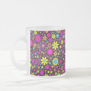 Lebendige psychedelische Blumen in Blüte-67566 Mattglastasse