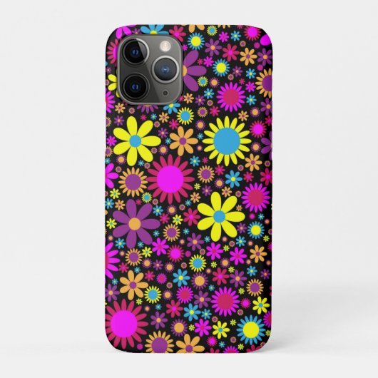 Lebendige psychedelische Blumen in Blüte Case-Mate iPhone Hülle (Rückseite)
