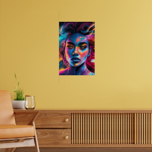 Lebendige psychedelische Frauenfigur Poster (Wohnzimmer 2)