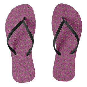 Lebendige psychedelische Paisley-Retro-Swirls der Badesandalen