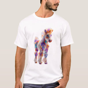 Lebendige psychedelische Regenbogen-Wasserfarben-P T-Shirt
