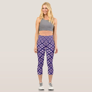 💜 Lebendige Purpur Capri Home-Stil Energie ✨ Leggings