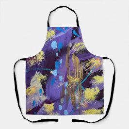 Lebendige purpurrote, blaue und goldene abstrakte  schürze