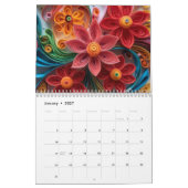 Lebendige Quilling-Designs 2026 Kalender (Jan 2027)