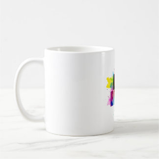 Lebendige Rainbow Watercolor Typografie Kaffeetasse