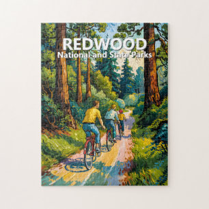 Lebendige Redwood-Wald-Familien-Radtour Kundenspez Puzzle