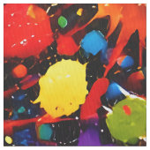 Lebendige Regenbogen-Farbspritzer-Stoff, kräftig, Stoff (Nahaufnahme)