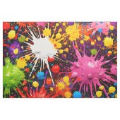 Lebendige Regenbogen-Farbspritzer-Stoff, kräftig, Stoff (Fat Quarter (45,7 x 55,9 cm))
