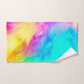 Lebendige Regenbogen Fluffige Felltextur-75201 Badhandtuch Set (Handtuch)