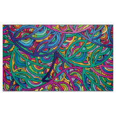 Lebendige Regenbogen-Glasmalerei-Abstrakte Blattmo Stoff (Fat Quarter (45,7 x 55,9 cm))