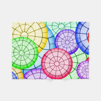 Lebendige Regenbogen-Konzentrische Kreise  Fleecedecke