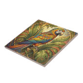 Lebendige Regenbogen-Papageien-Kunst im Jugendstil Fliese (Seite)