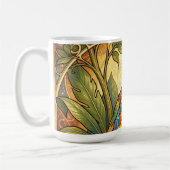 Lebendige Regenbogen-Papageien-Kunst im Jugendstil Kaffeetasse (Links)