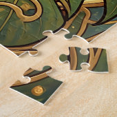 Lebendige Regenbogen-Papageien-Kunst im Jugendstil Puzzle (Seite)